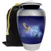Cremation Urn Adult Human Ashes Large Handcrafted Funeral Memorial Remembrance Loved Tribute Metal Lost Died keepsake nature birds hummingbird