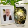 hunting deer forest woodlands woods urn adult human ashes large funeral memorial remembrance loved tribute metal lost died keepsake nature cremation funeral decorative urnas para cenizas humanas adultos burial women men dad mom mum cabin trees