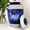 Cremation Urn Adult Human Ashes Large Handcrafted Funeral Memorial Remembrance Loved Tribute Metal Lost Died keepsake nature birds hummingbird
