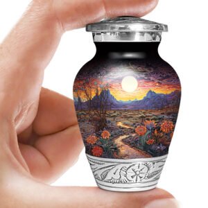 Desert Flowers Urn for Human Ashes | Handcrafted Funeral Memoria