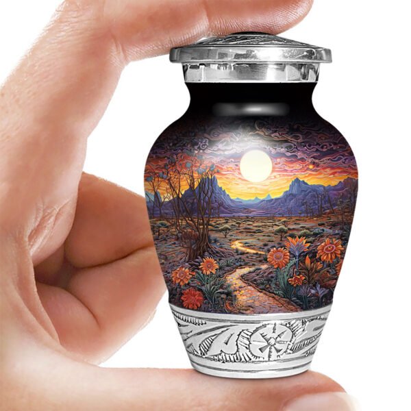 Desert Flowers Urn for Human Ashes | Handcrafted Funeral Memoria