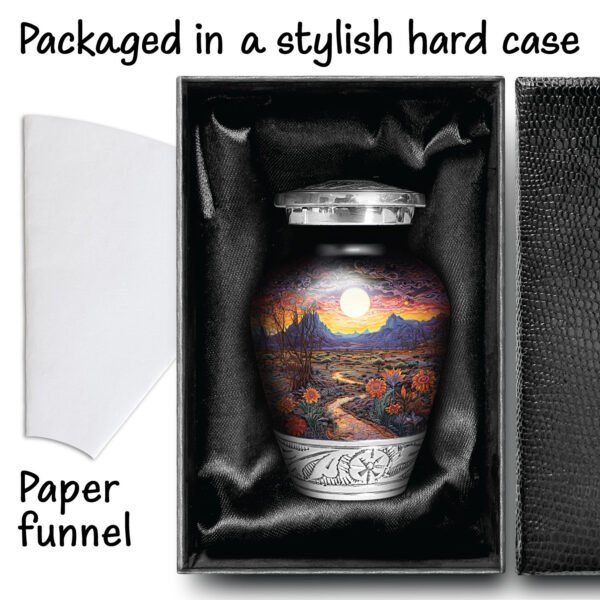 Desert Flowers Urn for Human Ashes | Handcrafted Funeral Memoria